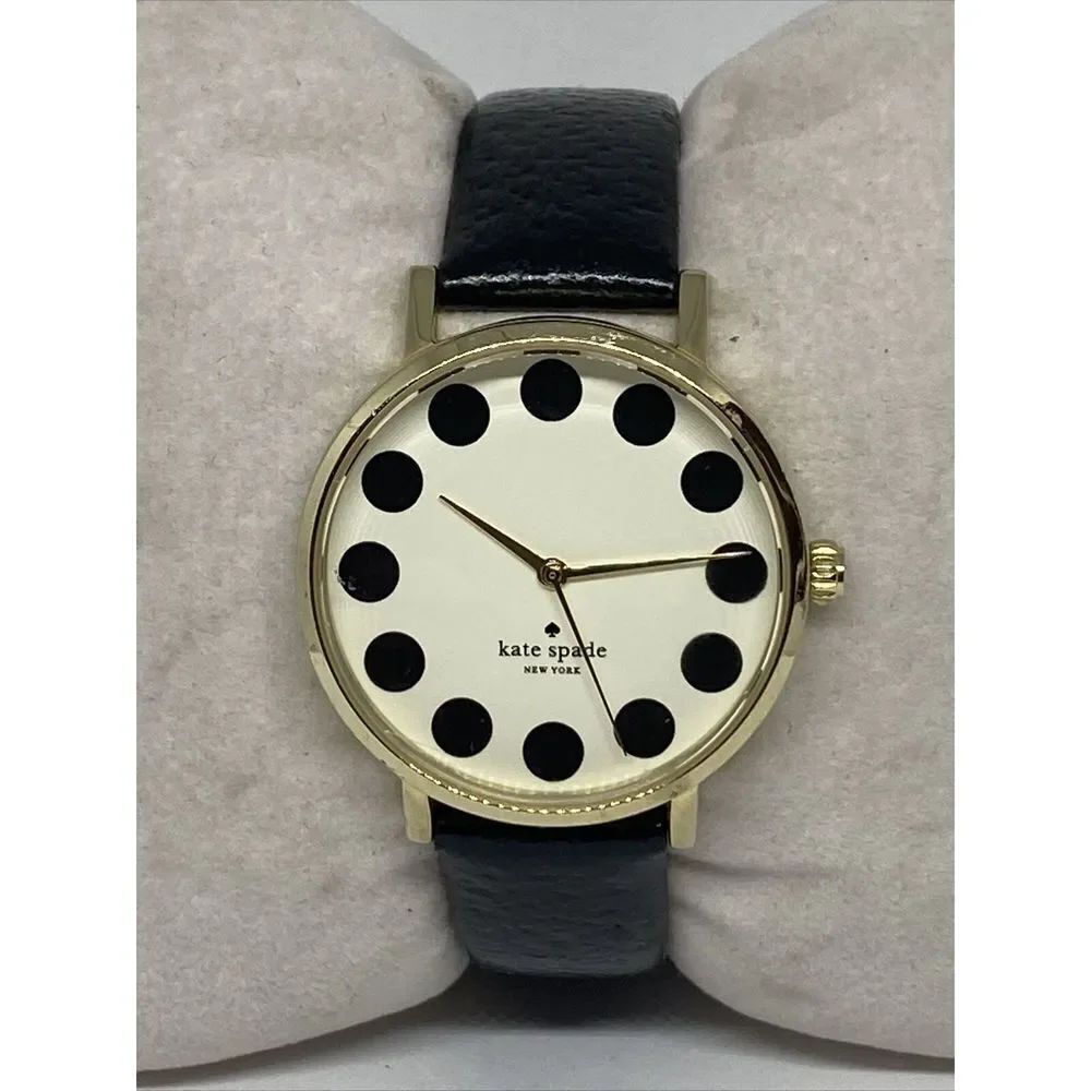Kate Spade New York 0107 Women's Black Leather Analog Dial Quartz Watch MP622